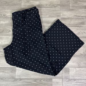 Torrid High Rise Dotted Crepe Wide Leg Pants Black sz 16